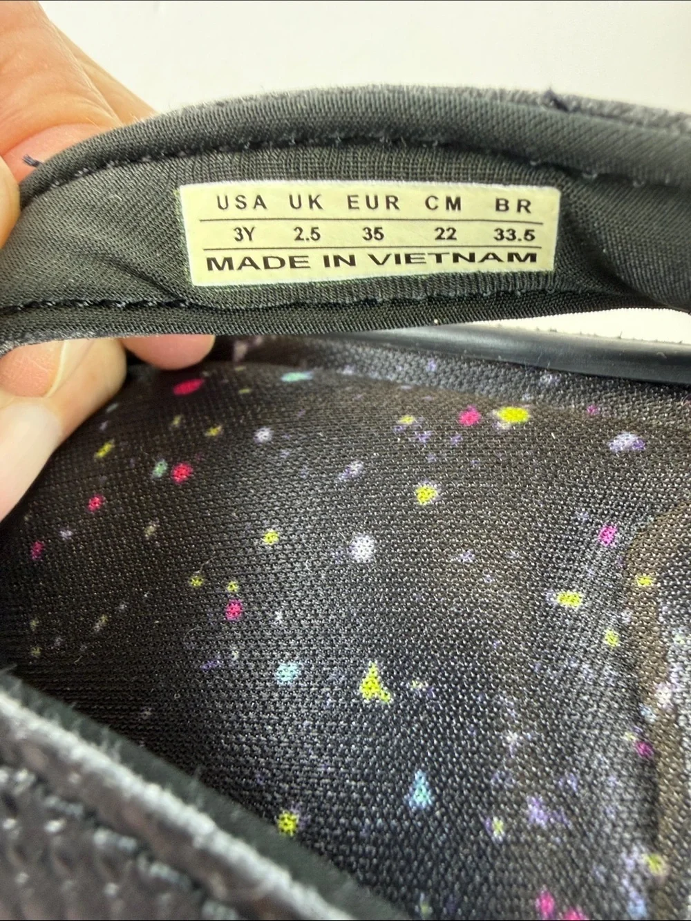Under Armour Girls Galaxy Print Flip Flops Youth Size 3Y Black